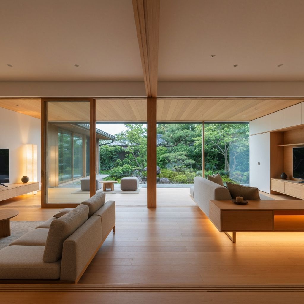 モダンインテリアデザイン - リビングルーム